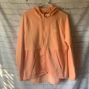 Adidas bright peach colored sweatshirt
